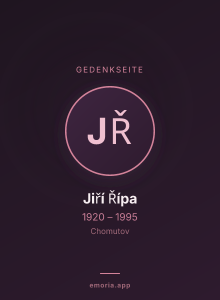 Gedenkportrait von Jiří Řípa
