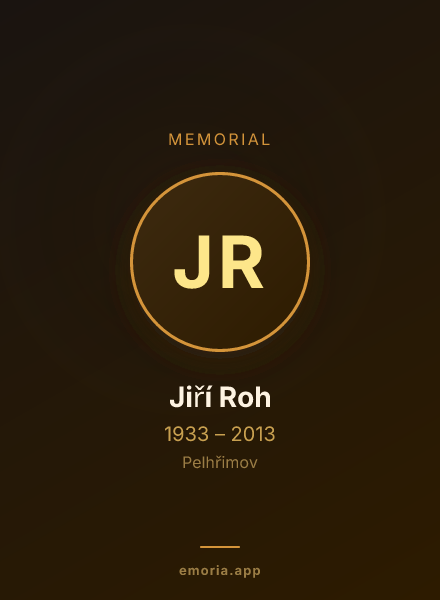 Memorial portrait of Jiří Roh