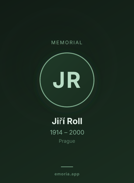 Memorial portrait of Jiří Roll