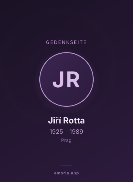 Gedenkportrait von Jiří Rotta