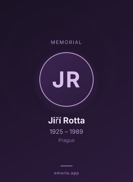 Memorial portrait of Jiří Rotta