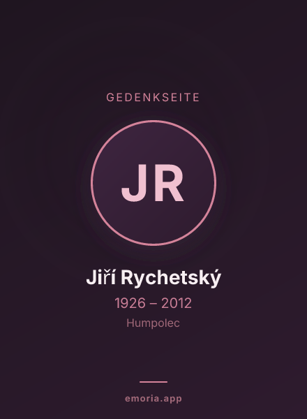 Gedenkportrait von Jiří Rychetský