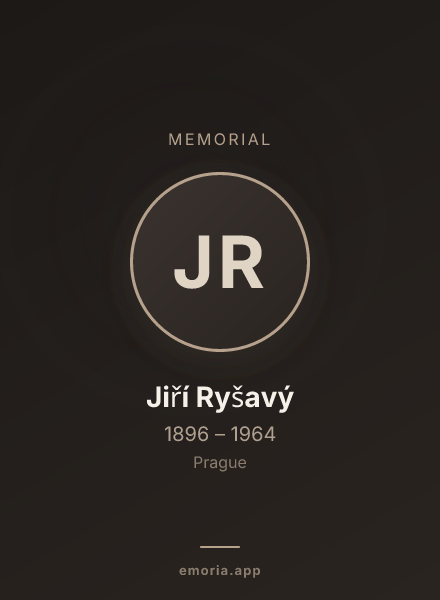 Memorial portrait of Jiří Ryšavý