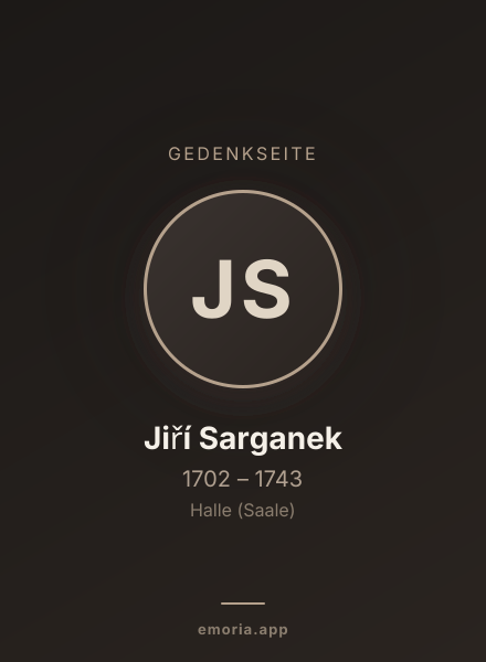 Gedenkportrait von Jiří Sarganek