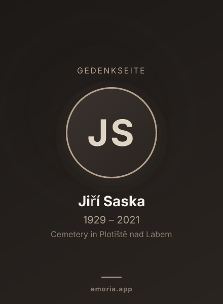 Gedenkportrait von Jiří Saska