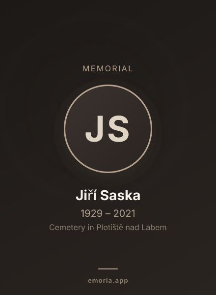 Memorial portrait of Jiří Saska