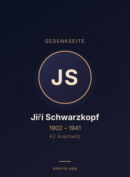 Gedenkportrait von Jiří Schwarzkopf