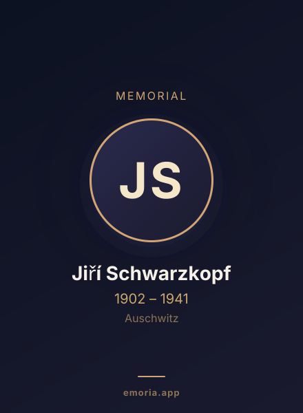 Memorial portrait of Jiří Schwarzkopf