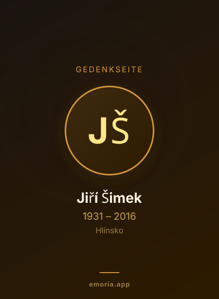 Gedenkportrait von Jiří Šimek