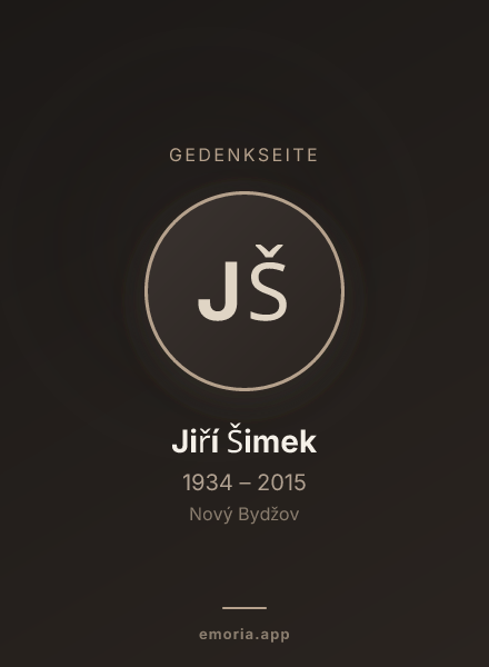 Gedenkportrait von Jiří Šimek