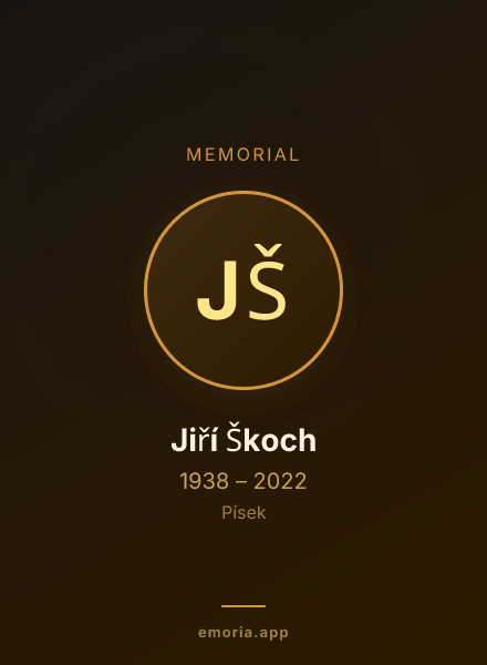 Memorial portrait of Jiří Škoch