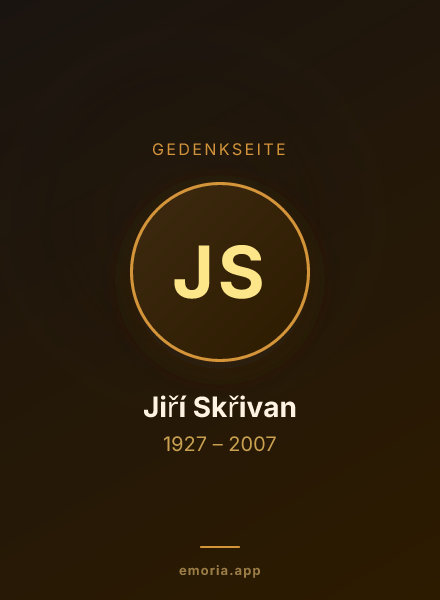 Gedenkportrait von Jiří Skřivan