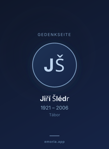 Gedenkportrait von Jiří Šlédr