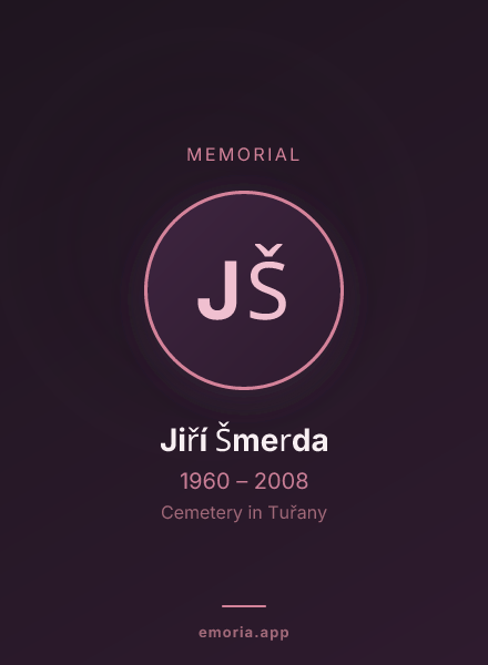 Memorial portrait of Jiří Šmerda