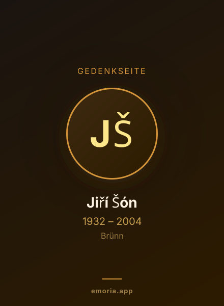 Gedenkportrait von Jiří Šón
