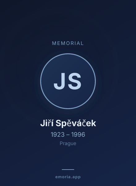Memorial portrait of Jiří Spěváček