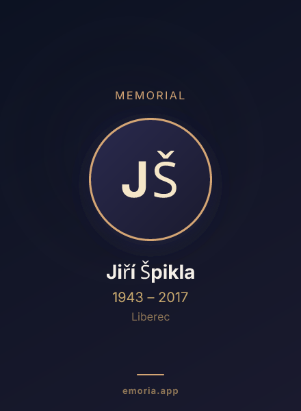 Memorial portrait of Jiří Špikla