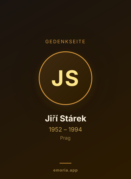 Gedenkportrait von Jiří Stárek