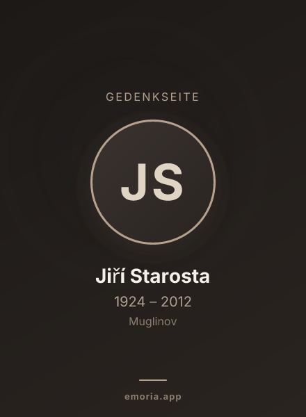 Gedenkportrait von Jiří Starosta