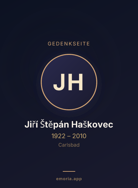 Gedenkportrait von Jiří Štěpán Haškovec