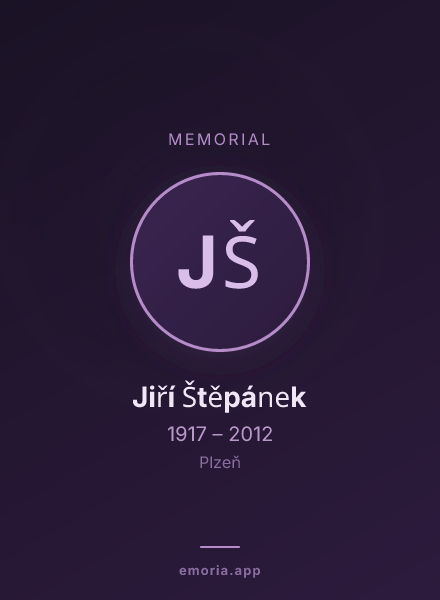 Memorial portrait of Jiří Štěpánek