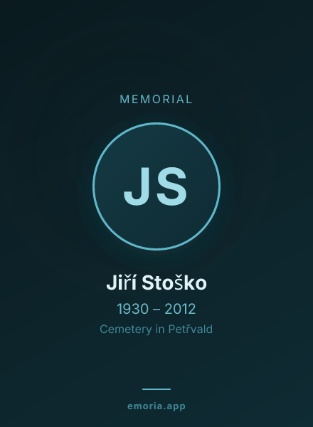 Memorial portrait of Jiří Stoško