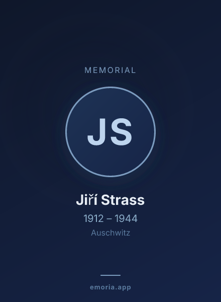 Memorial portrait of Jiří Strass