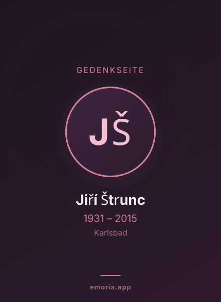 Gedenkportrait von Jiří Štrunc