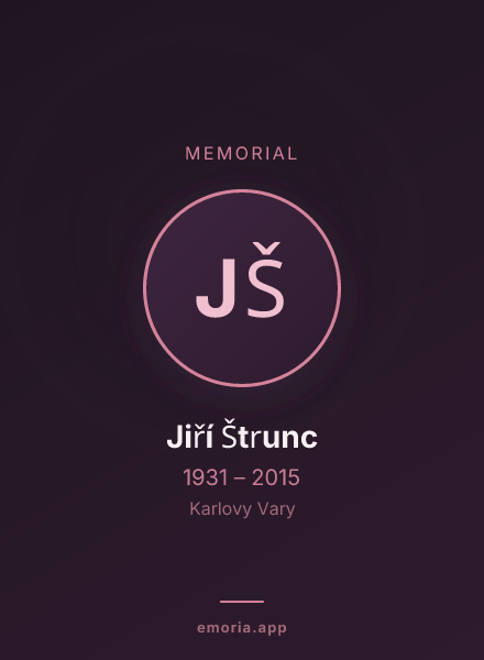 Memorial portrait of Jiří Štrunc