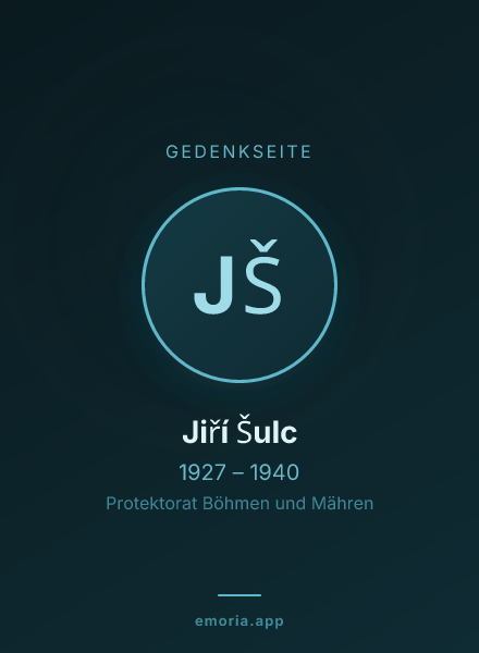 Gedenkportrait von Jiří Šulc