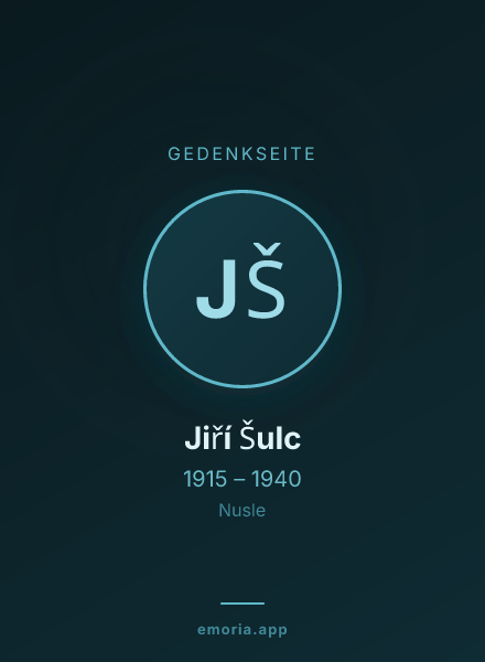 Gedenkportrait von Jiří Šulc