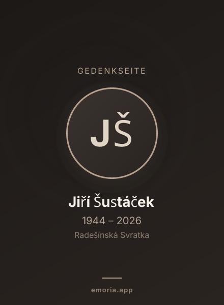 Gedenkportrait von Jiří Šustáček