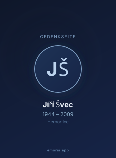 Gedenkportrait von Jiří Švec