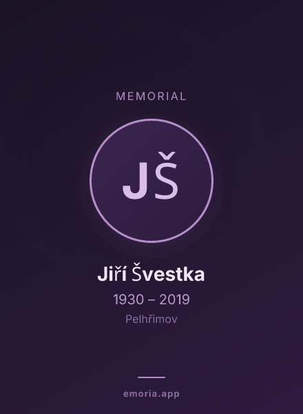 Memorial portrait of Jiří Švestka