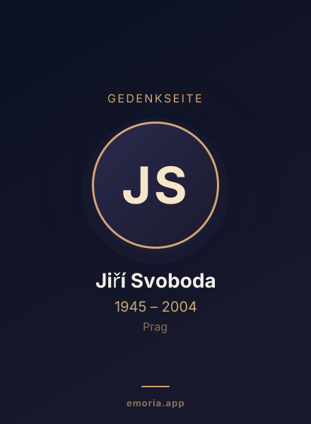 Gedenkportrait von Jiří Svoboda