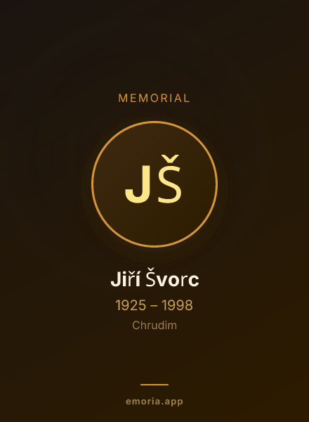 Memorial portrait of Jiří Švorc