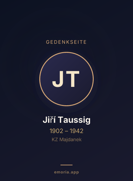 Gedenkportrait von Jiří Taussig