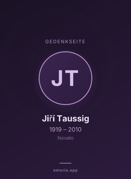 Gedenkportrait von Jiří Taussig