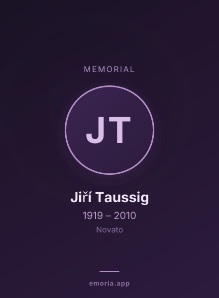 Memorial portrait of Jiří Taussig