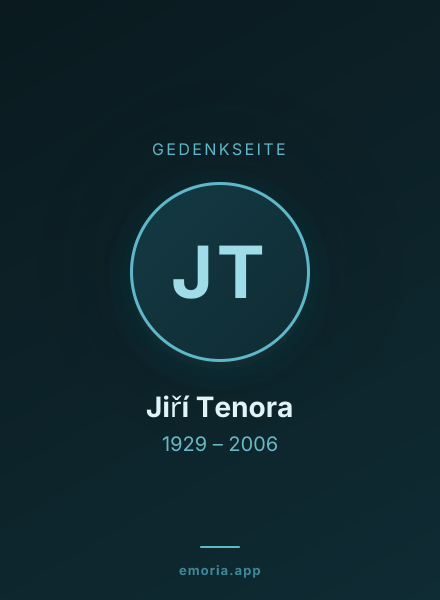 Gedenkportrait von Jiří Tenora