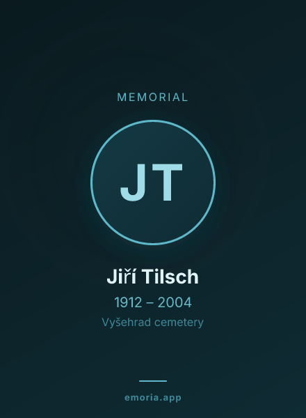 Memorial portrait of Jiří Tilsch
