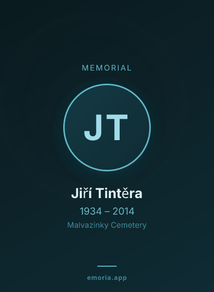 Memorial portrait of Jiří Tintěra