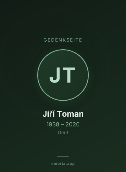 Gedenkportrait von Jiří Toman