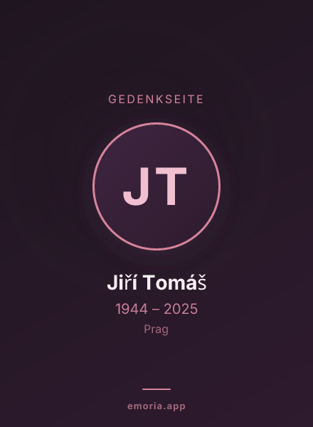 Gedenkportrait von Jiří Tomáš