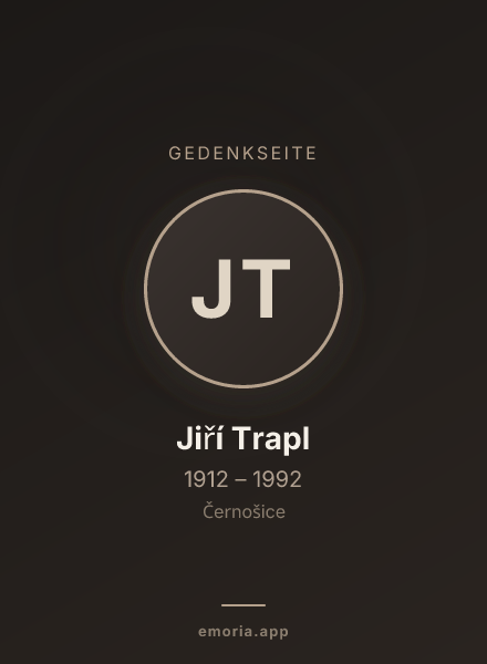 Gedenkportrait von Jiří Trapl