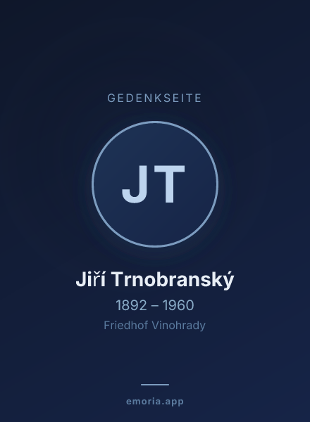 Gedenkportrait von Jiří Trnobranský
