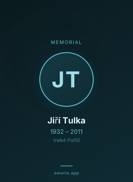 Memorial portrait of Jiří Tulka