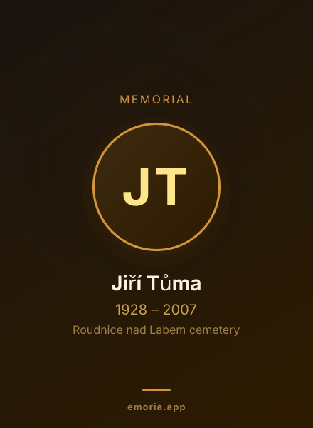 Memorial portrait of Jiří Tůma
