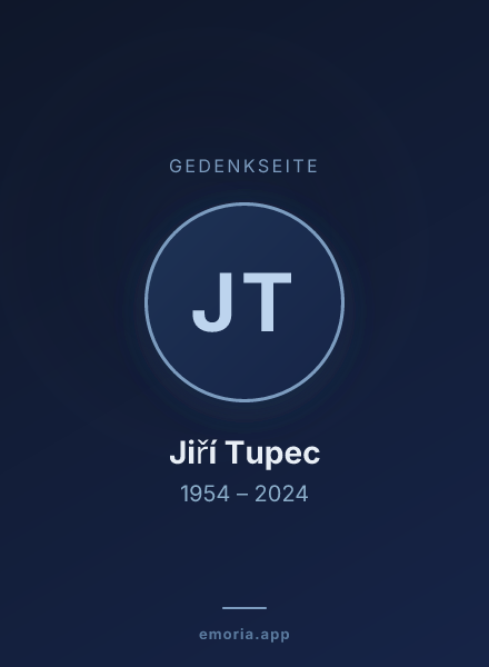 Gedenkportrait von Jiří Tupec