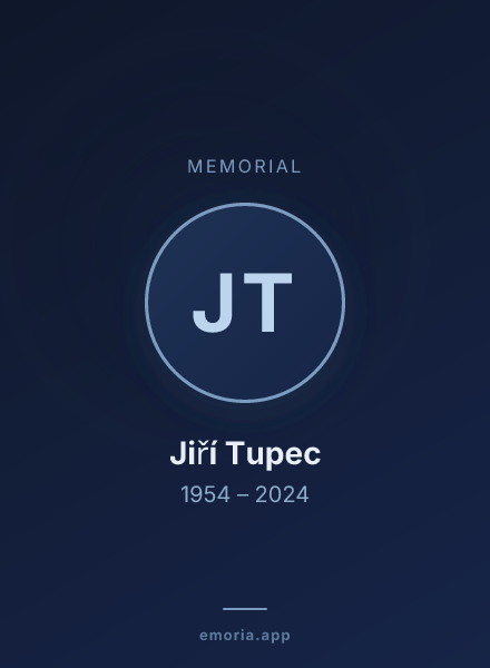 Memorial portrait of Jiří Tupec
